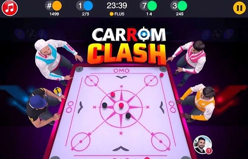 Carrom Clash: Disc Pool Games offline tournament in Mumbai with players competing on mobile devices