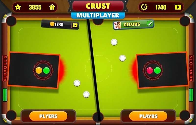 Carrom Clash: Disc Pool Games multiplayer mode showing two players competing online