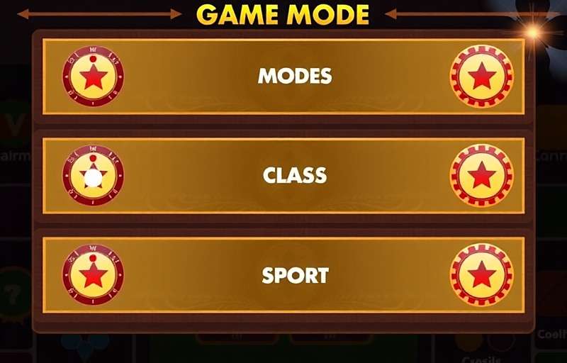 Carrom Clash: Disc Pool Games main interface showing different game modes and options